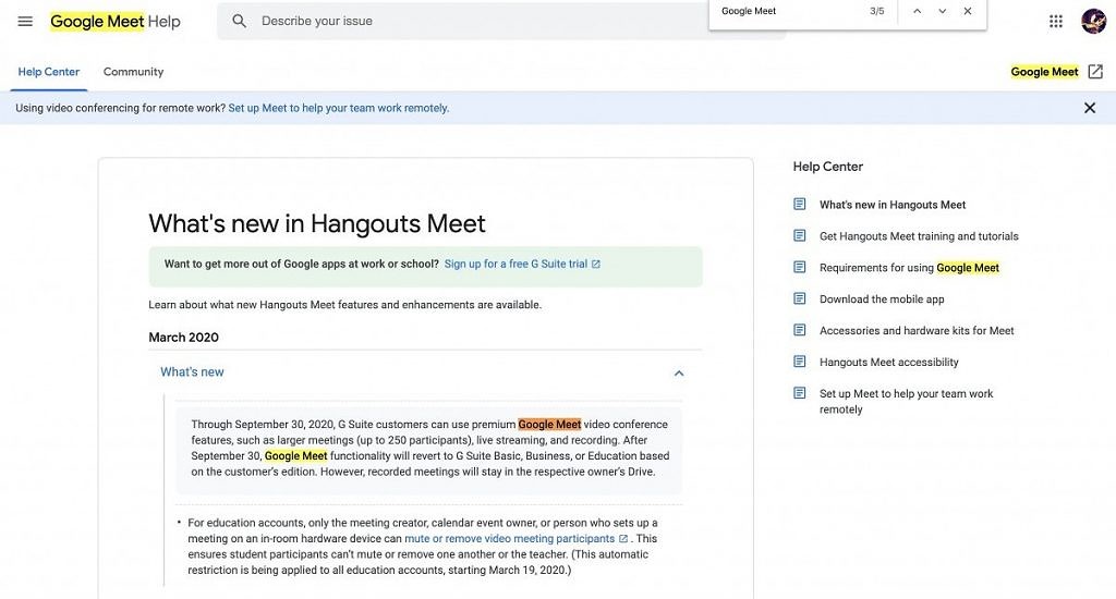 Google may rebrand Hangouts Meet to simply “Google Meet”