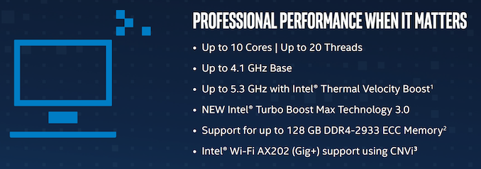 Intel Announces Xeon W-1200 Series: Comet Lake for Workstations, W480