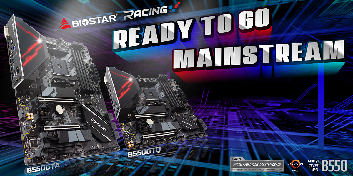 BIOSTAR INTRODUCES THE LATEST RACING B550 SERIES MOTHERBOARDS
