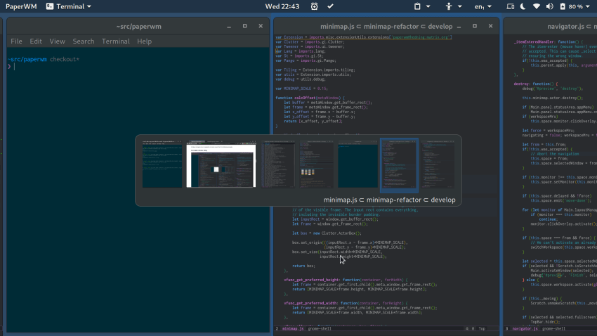 PaperWM, the Tiling Window Manager for GNOME