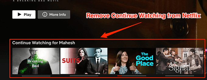 How To Remove “Continue Watching” From Netflix