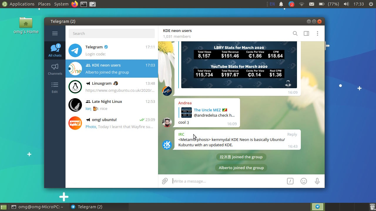Telegram Desktop App Update Adds Chat Folders, New Sidebar