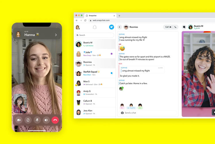 How to Snapchat video call and chat with friends using Snap’s new desktop web app
