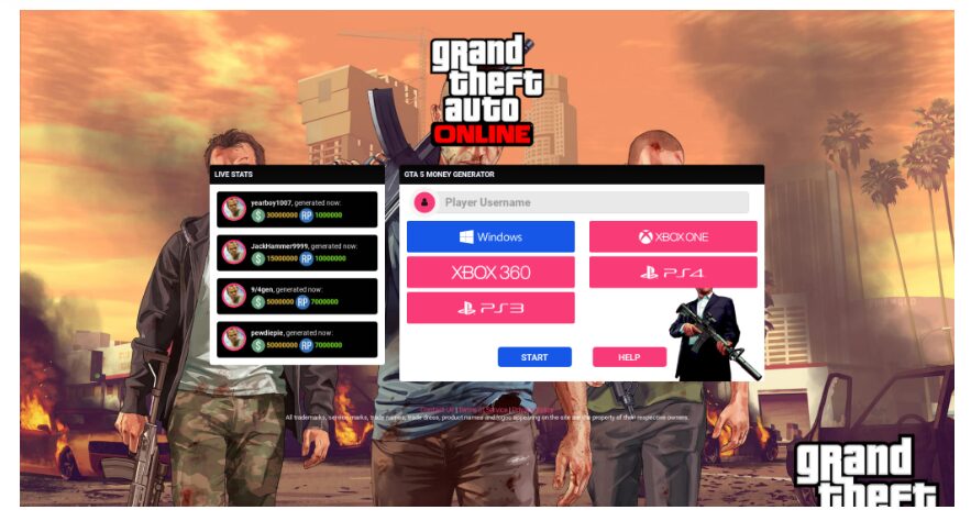 fake money generator offered to GTA Online players