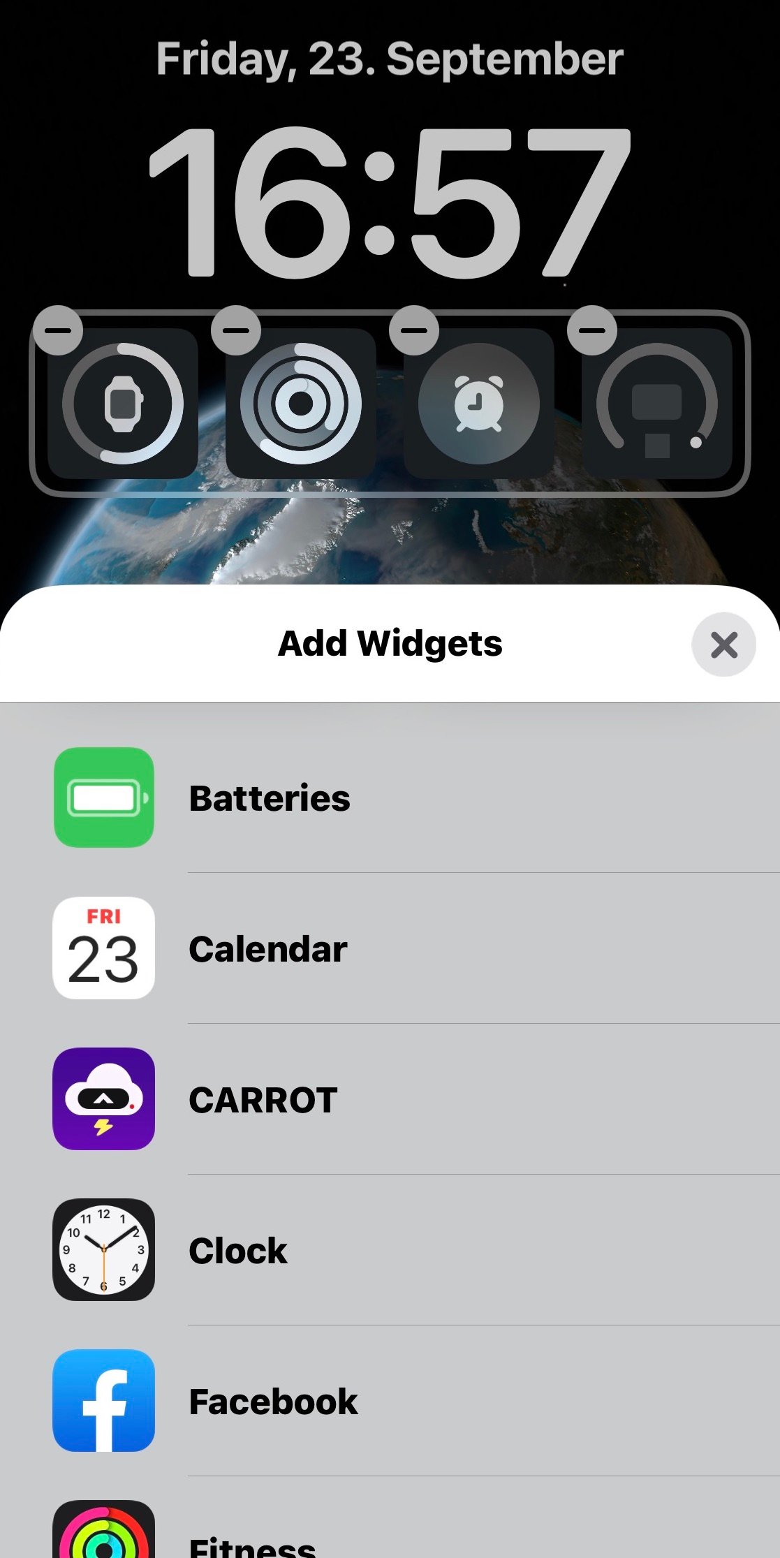 ios16 lock screen more widgets