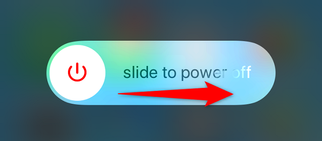 Drag "Slide to Power Off" to the right.