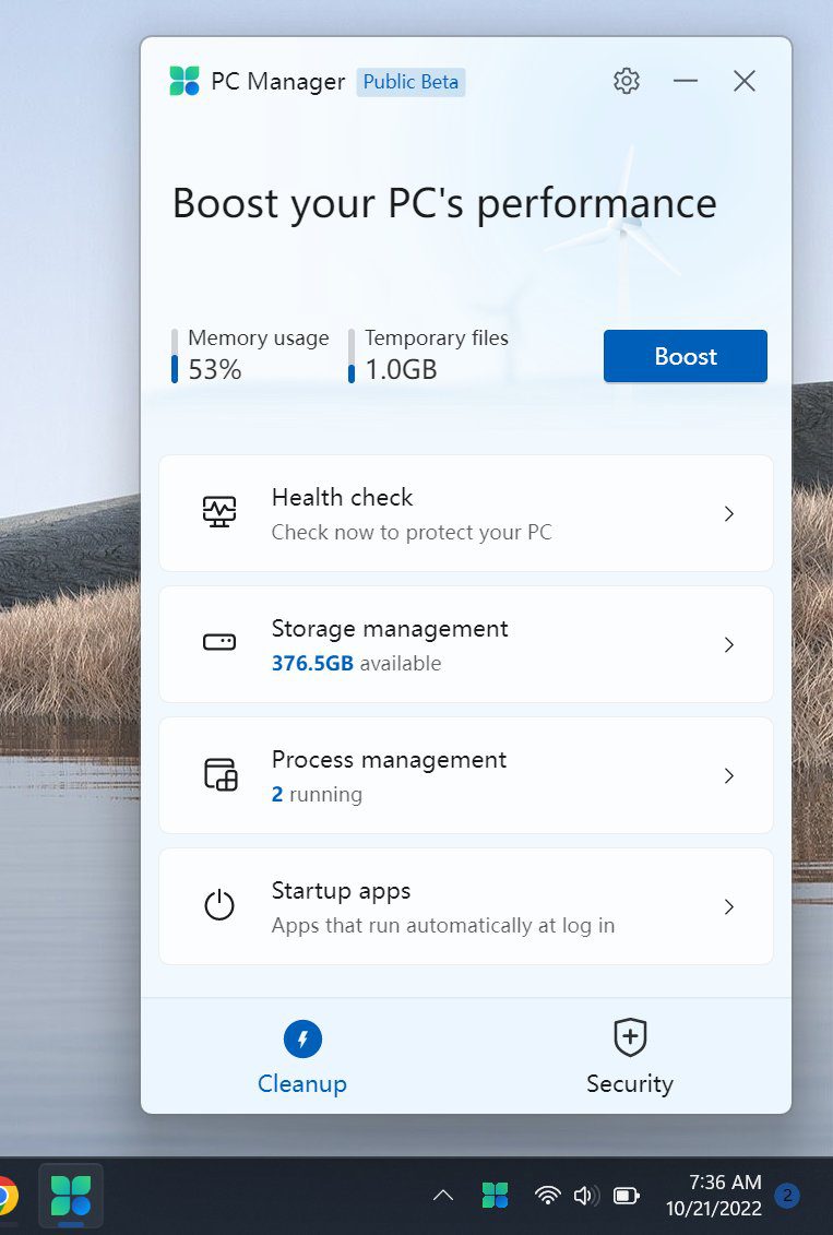PC Manager app