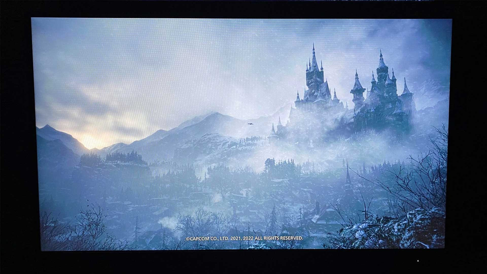 M27F A monitor showing Resident Evil Village in Reader mode