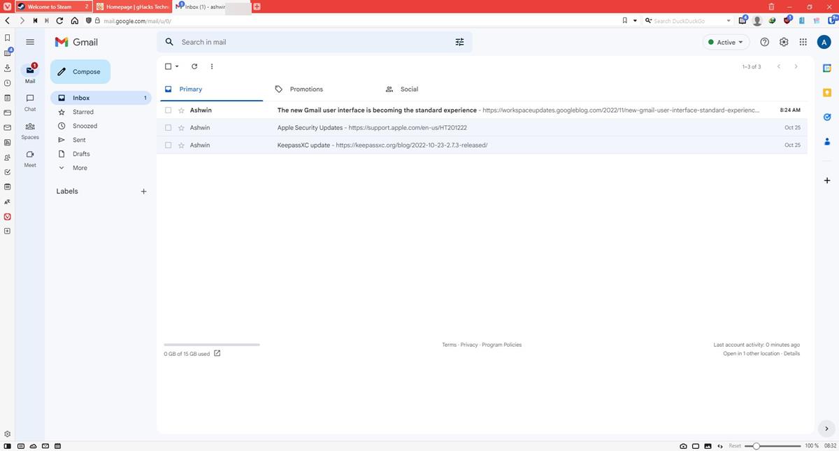 Gmail’s new interface is now the standard experience for all users, with no option to go back to the old design