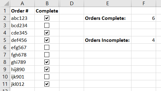 Results column hidden in Excel