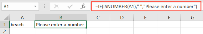 ISNUMBER function with IF in Excel