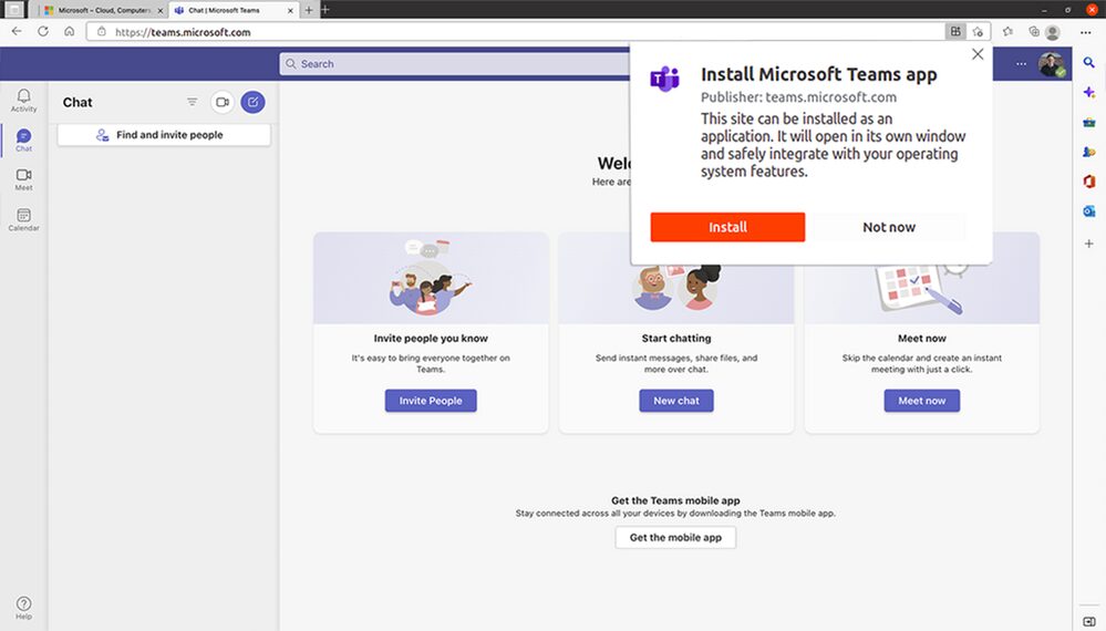Microsoft Teams web app is now available for Linux users