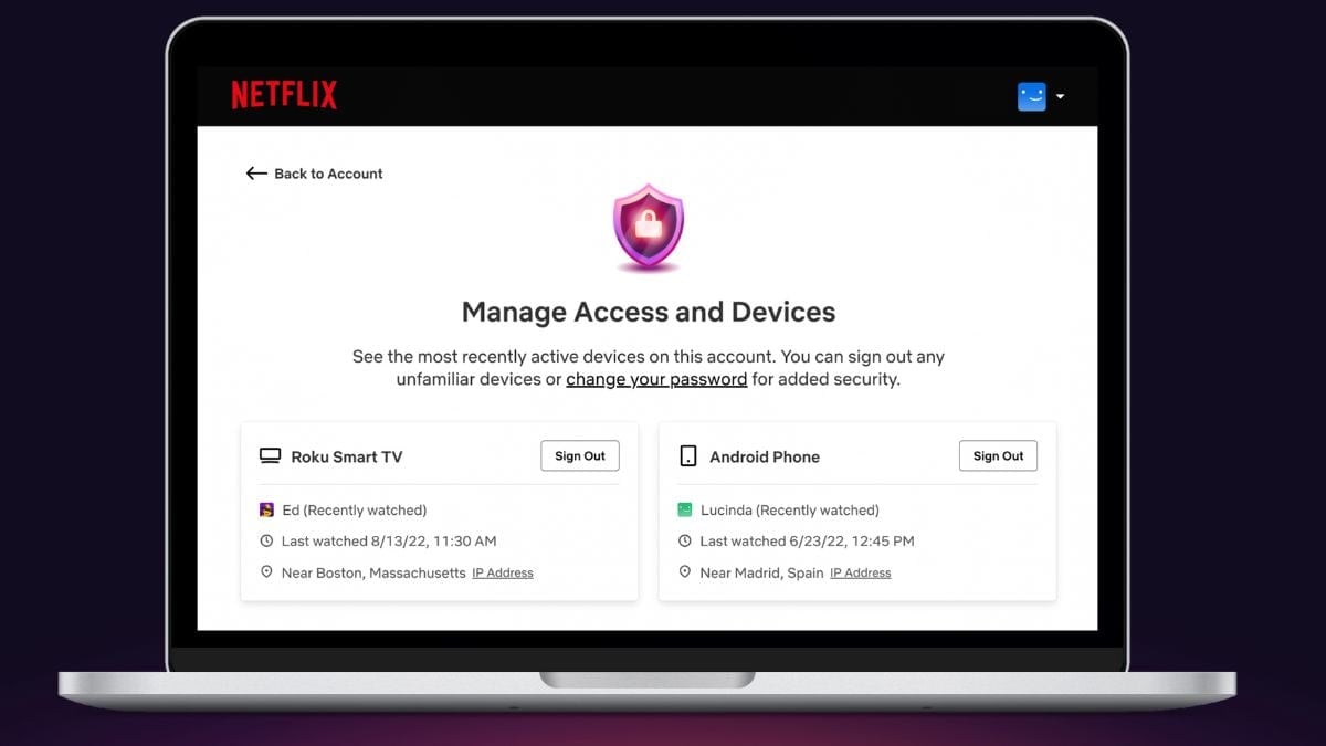 Netflix introduces a new feature to remove unwanted users from using your account