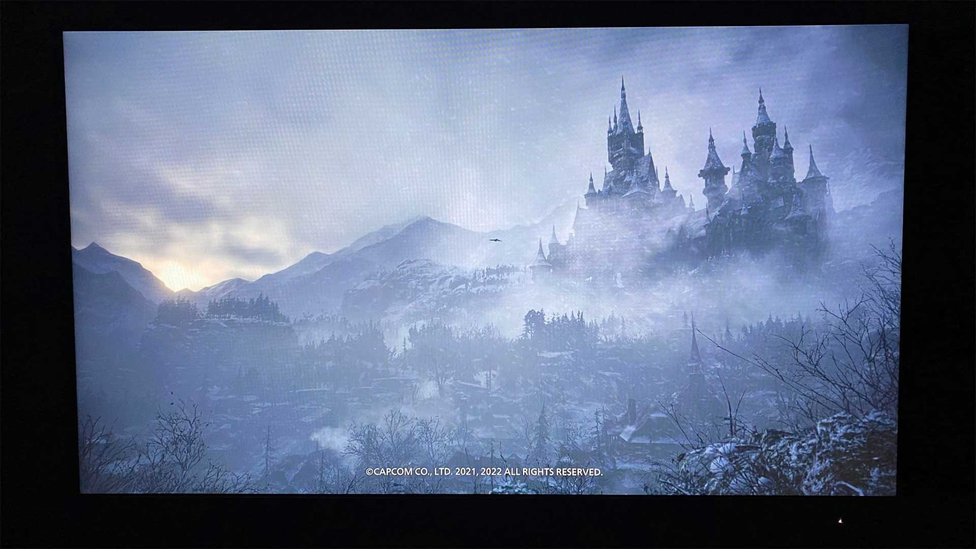M27F A monitor showing Resident Evil Village in Standard mode.