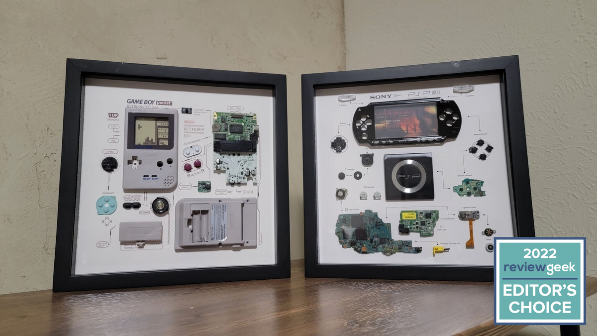 Xreart Nintendo Game Boy Pocket frame and Xreart PSP 1000 frame side by side
