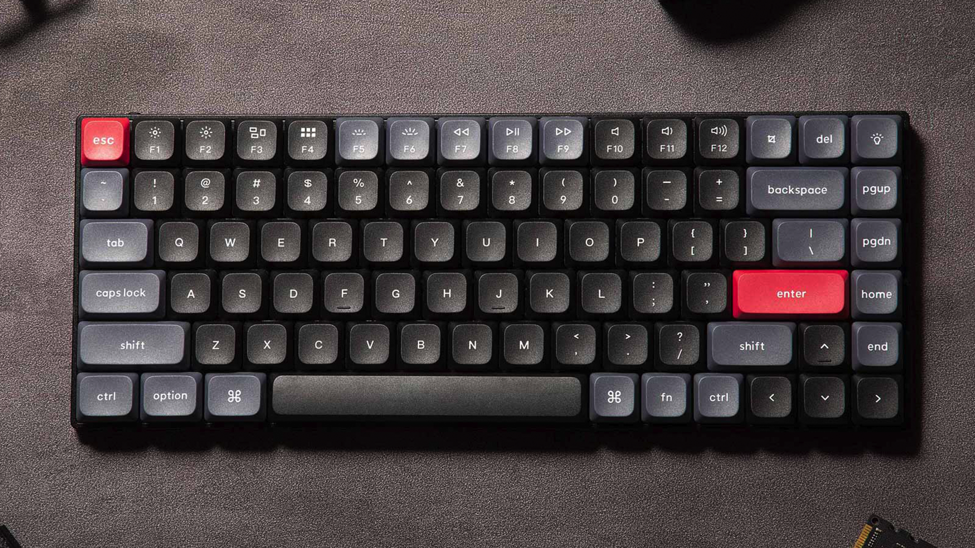 The Keychron S1 QMK Mechanical Keyboard on a soft, flat surface.