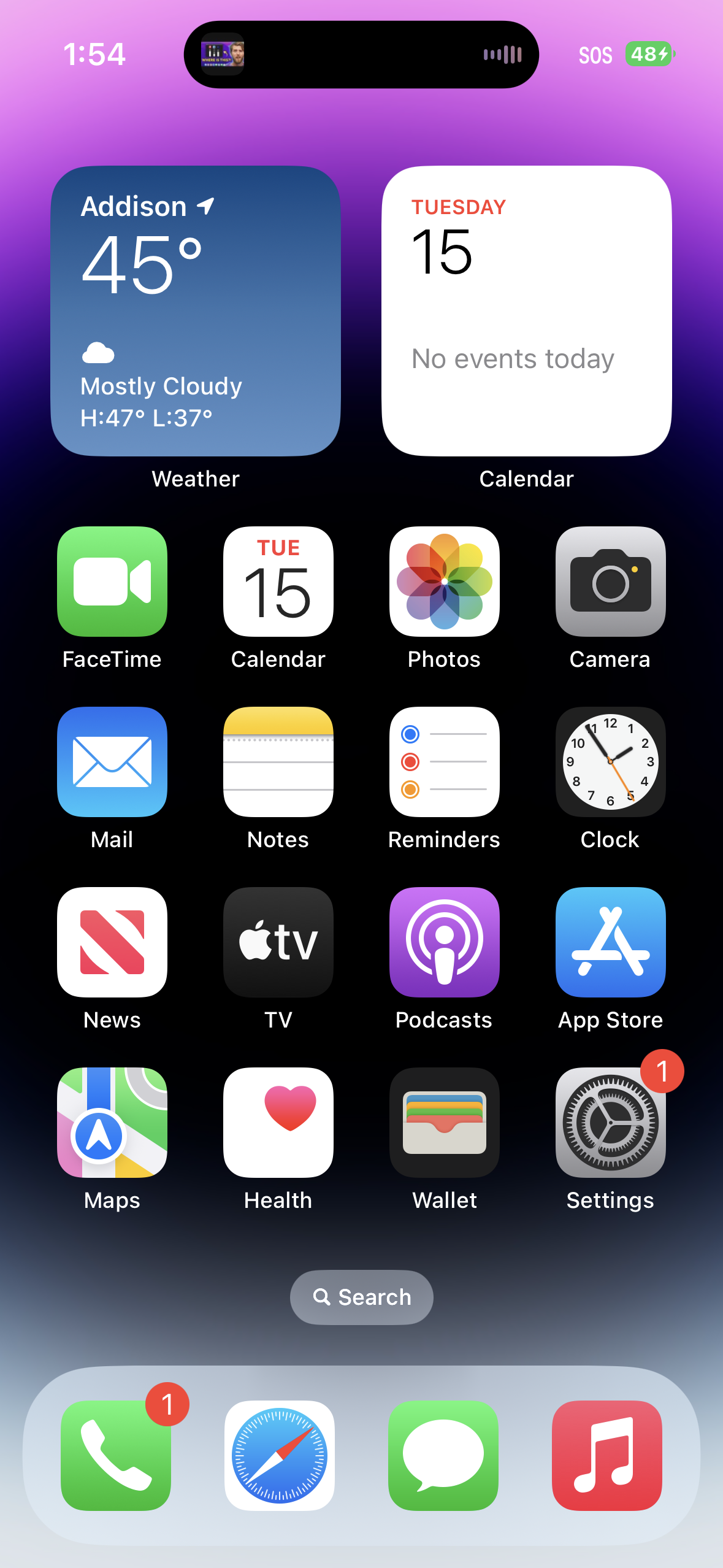 iPhone 14 Pro image showing dynamic island