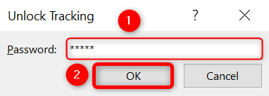 Enter the password and select "OK."