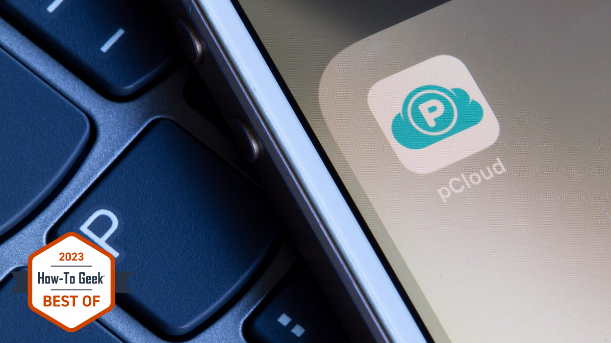 pcloud app logo on phone
