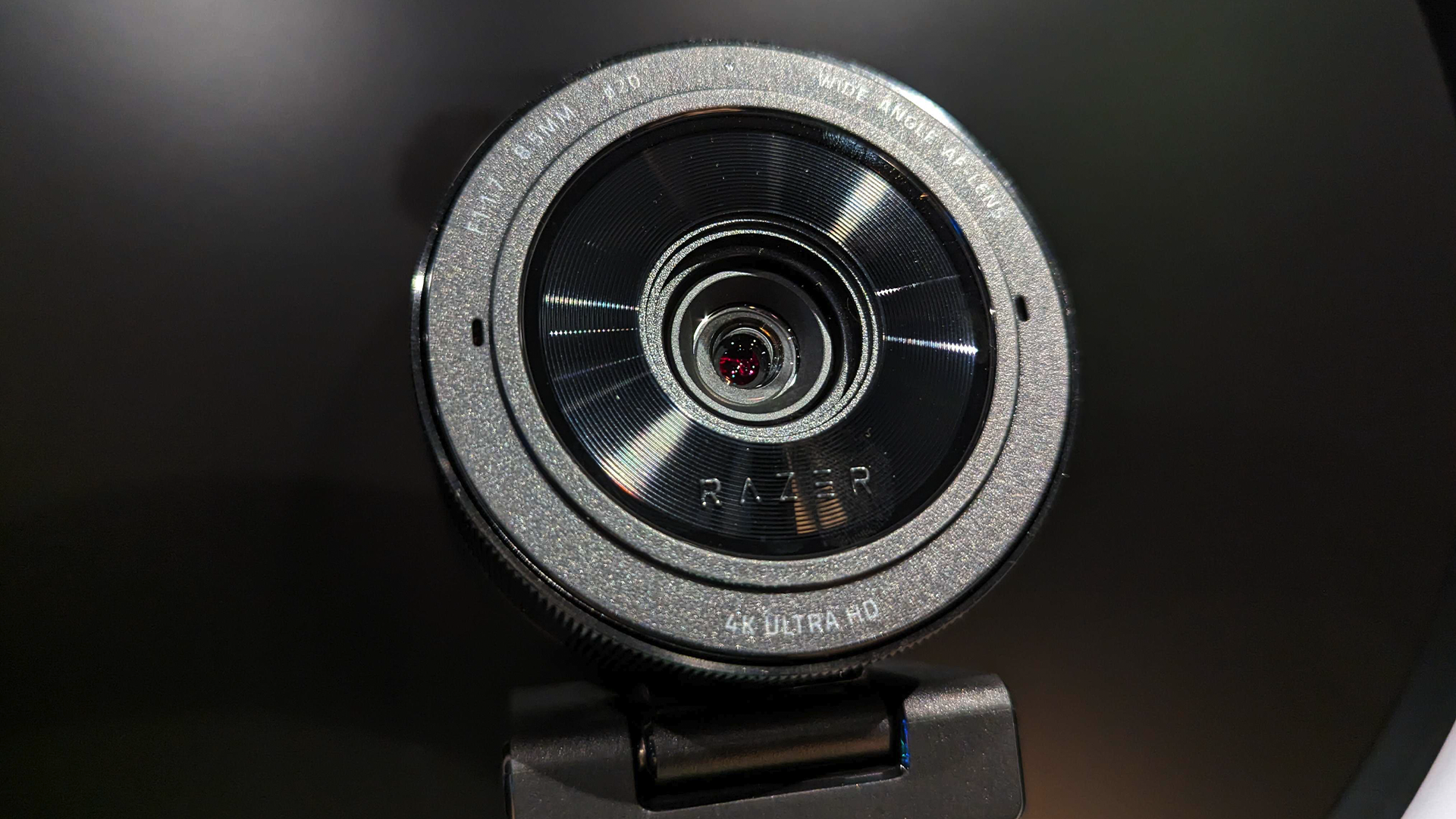 A closeup of the Razer Kiyo Pro Ultra lens.