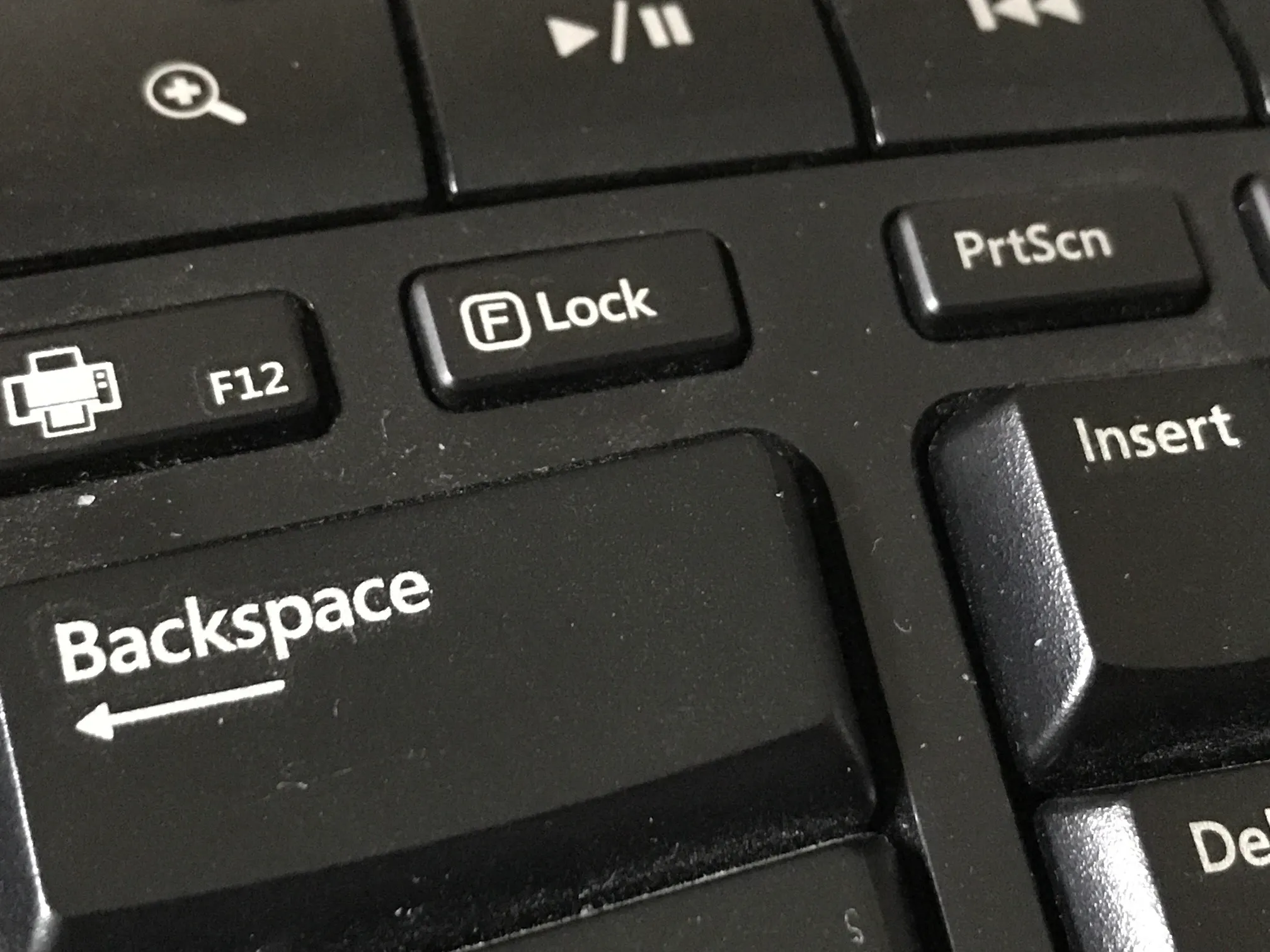 F Lock key on keyboard