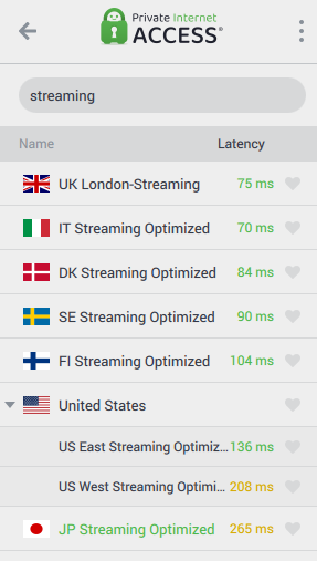 An overview of PIA's streaming servers