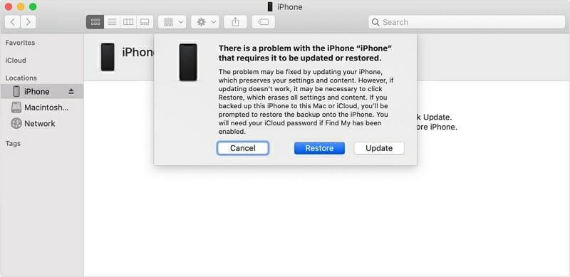 unlock a disabled iphone using mac