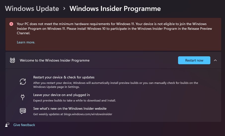 Microsoft is booting Windows 11 Insiders with non-compliant PCs back to Windows 10