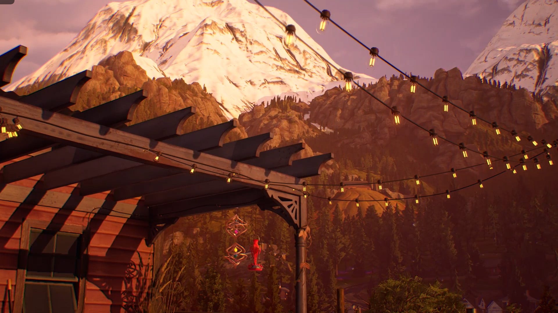 an image of a virtual mountain and lights.