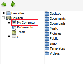 The "File Open" dialog in Notepad++, showing the "My Computer" directory tree entry