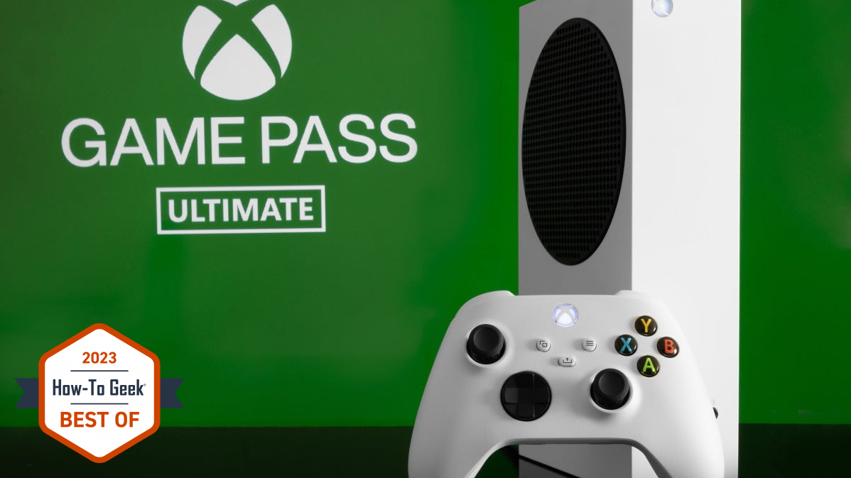 Xbox Game Pass logo with Xbox Series S