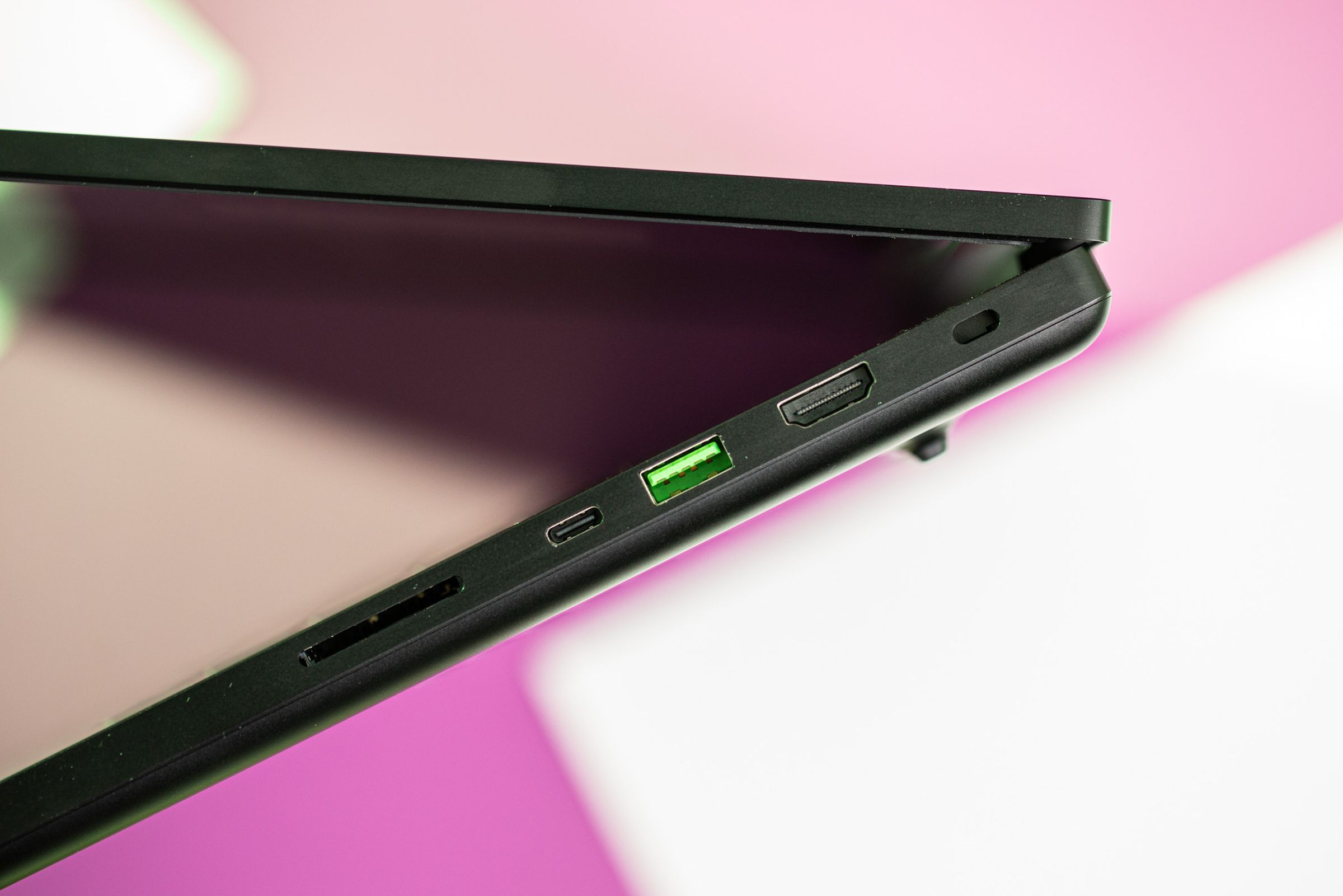 Ports on the right side of the Razer Blade 18.