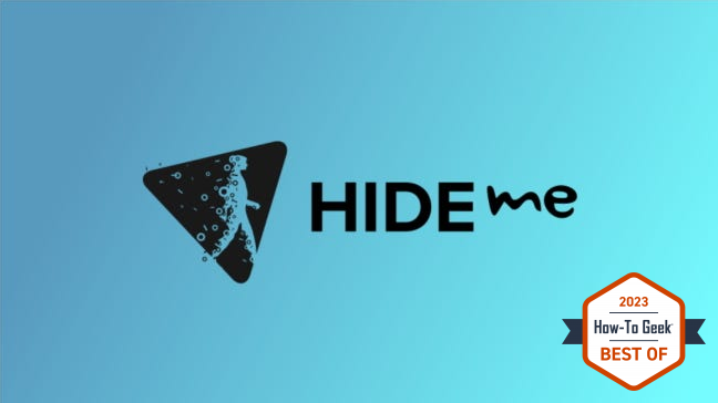 hide.me logo on blue background