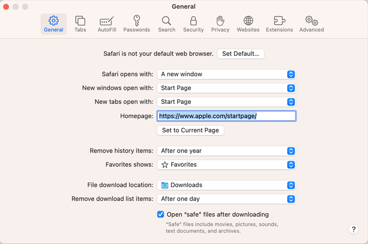 Open Safari preferences, select the "General" tab, then set the time for "Remove History Items." 