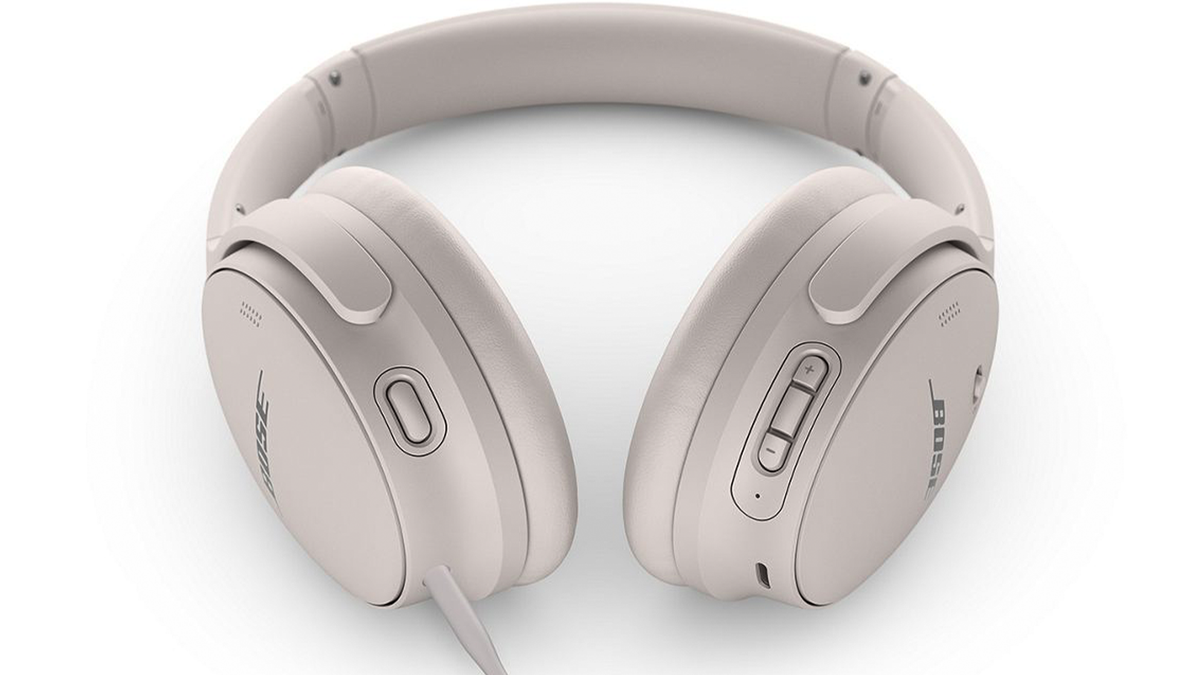 The Bose QuietComfort 45 ANC headphones in white.