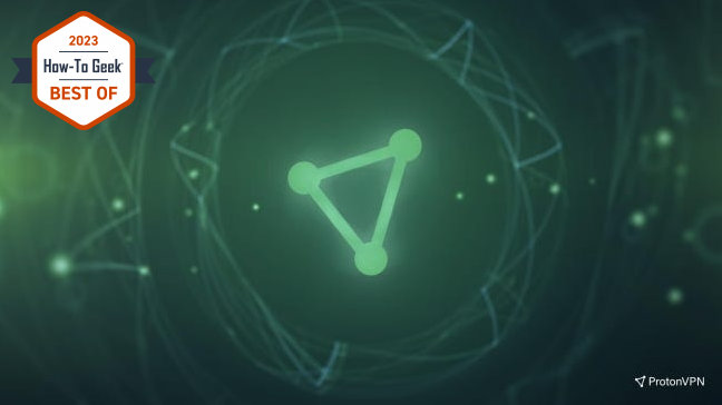ProtonVPN logo on green background