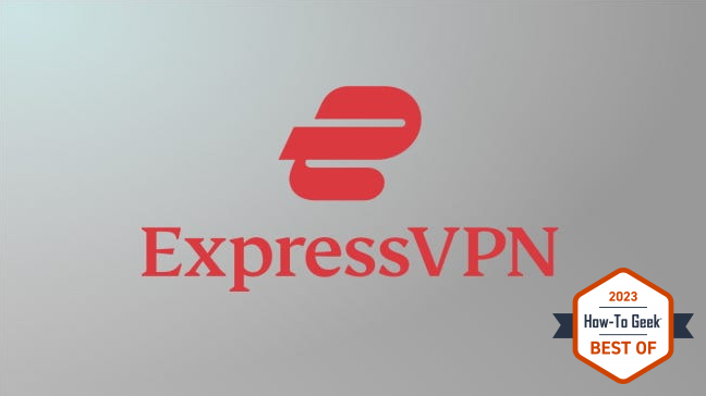 expressvpn logo on grey background