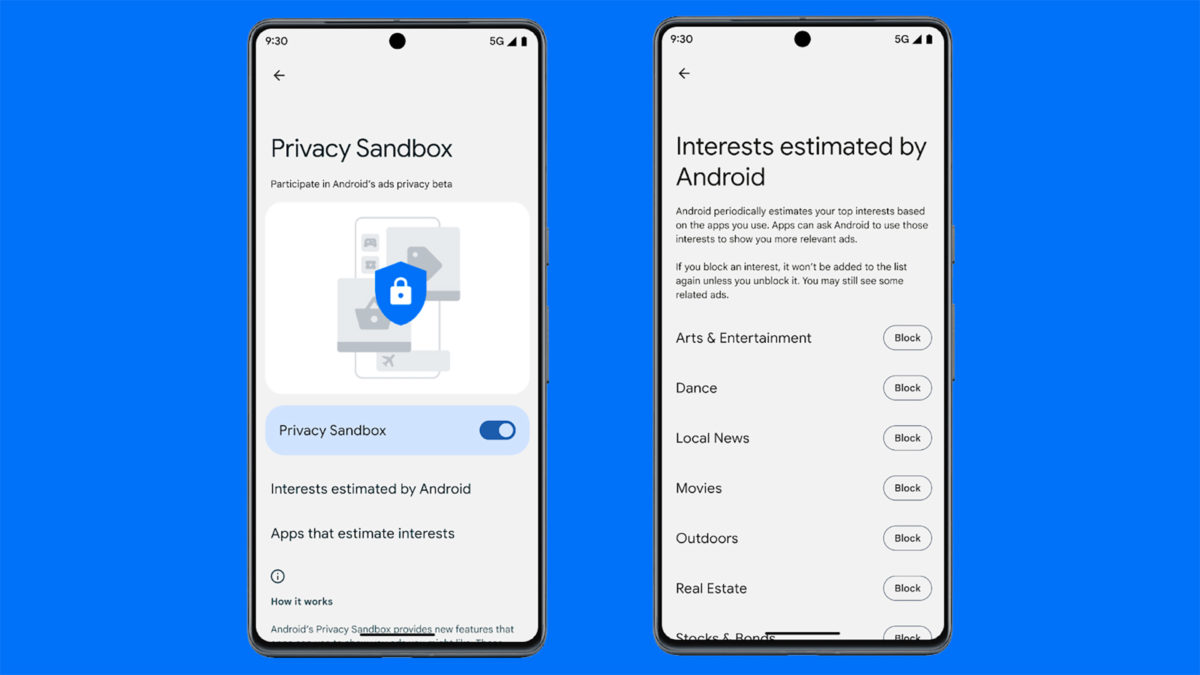 Android Privacy Sandbox copy