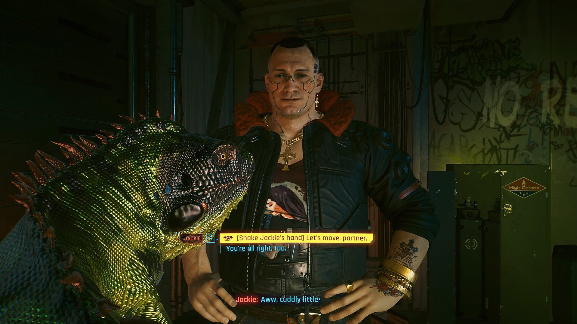 an image of "Cyberpunk 2077" gameplay using NVIDIA GeForce NOW Ultimate cloud gaming.