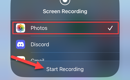 Select "Start Recording."