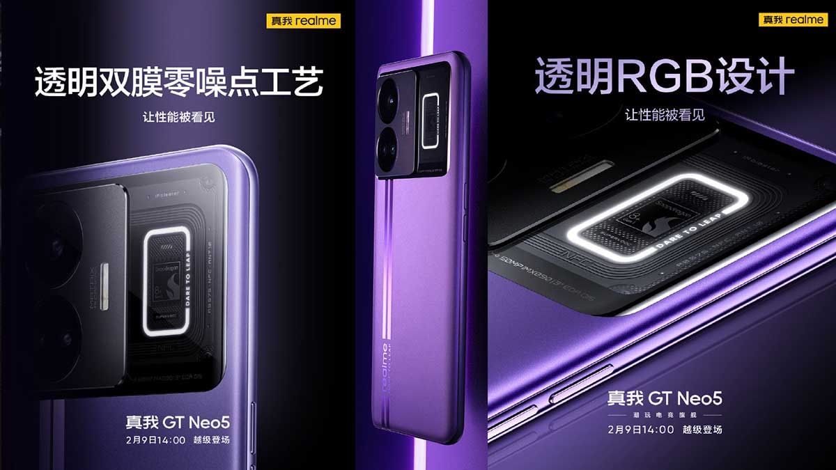 Realme GT Neo 5 design and specifications confirmed ahead of February 9 launch