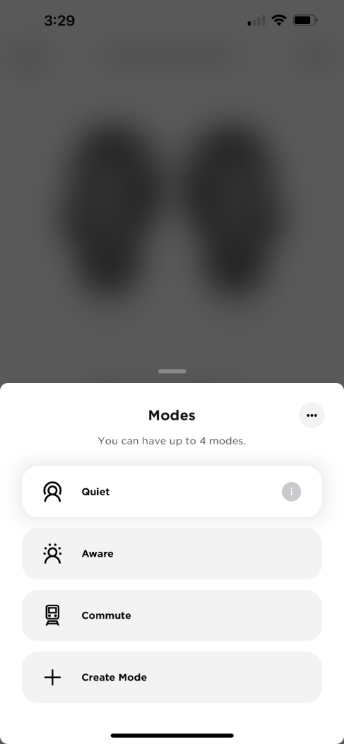 Bose QuietComfort Earbuds II app Modes