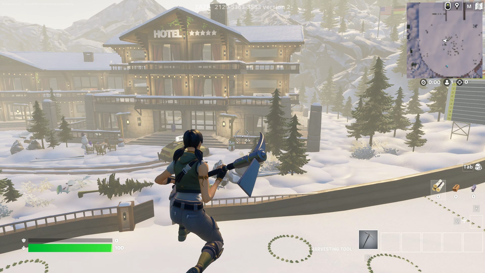 an image of "Fortnite" gameplay using NVIDIA GeForce NOW Ultimate cloud gaming in Competitive mode.