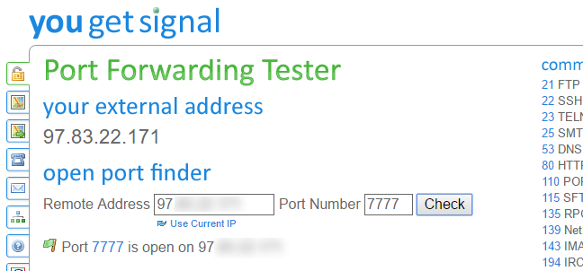 A port forwarding test utility. 