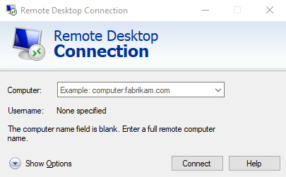 Remote Desktop settings in Windows 10 Pro
