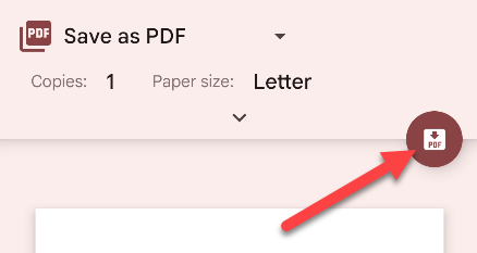 Tap print or "PDF."