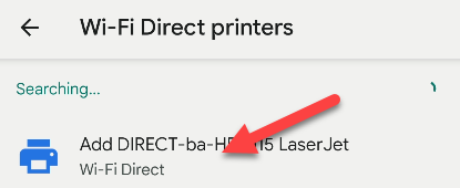 Select your printer.