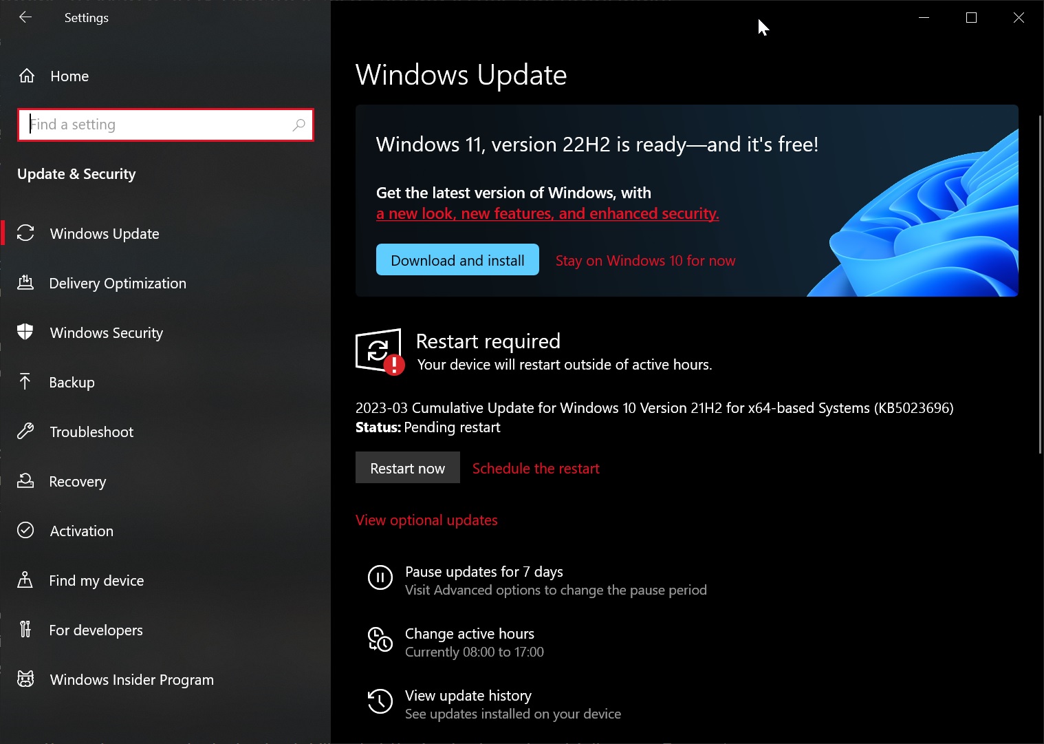 Windows 10 March 2023 Update issues