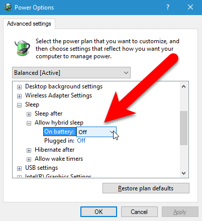 Change the "Allow Hibernate" timer to whatever you'd like. 