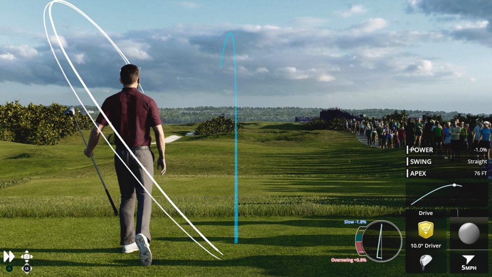 EA Sports PGA Tour Drive Data Feedback in-game
